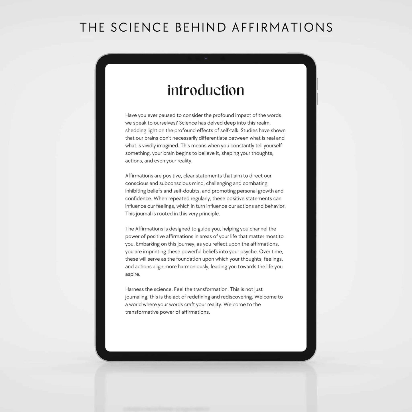 The Affirmations Digital Fillable Journal